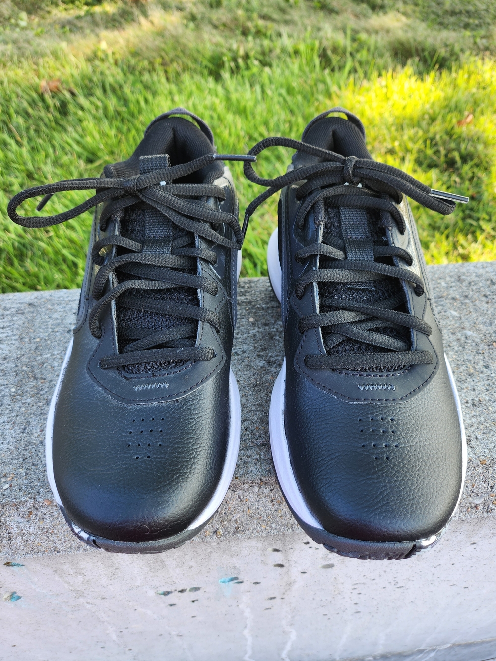 Under Armour Kids Black and White Athletic Sneakers